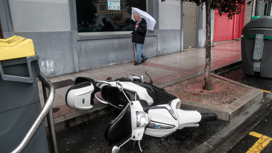 Viento y lluvia por el temporal Herminia en A Coruña @ Quintana (6)