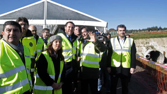 Última voladura de la excavación del túnel 1, del enlace ferroviario al Puerto Exterior de A Coruña (6)