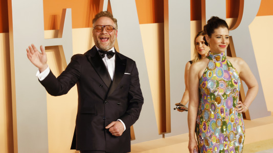 Seth Rogen y Lauren Miller