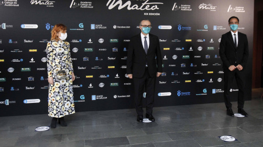 Un momento del photocall, antes de la gala/Quintana