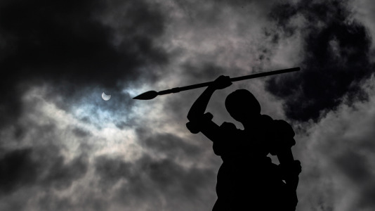 Eclipse parcial de sol @Quintana