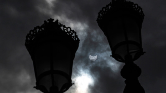 Eclipse parcial de sol @Quintana