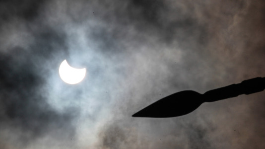 Eclipse parcial de sol @Quintana