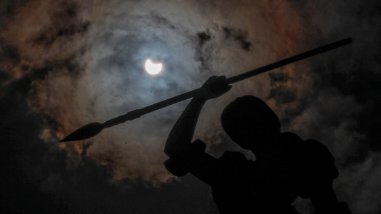 Eclipse parcial de sol @Quintana