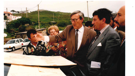 Visita de Francisco Vázquez a la zona del derrumbe del vertedero de Bens