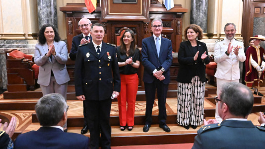 Un momento de la celebración en el Ayuntamiento del Día de la Policía Local (46)