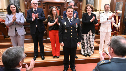 Un momento de la celebración en el Ayuntamiento del Día de la Policía Local (50)