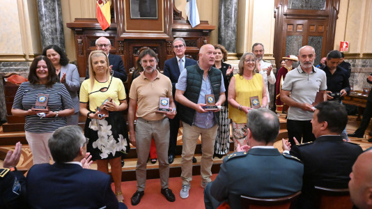 Un momento de la celebración en el Ayuntamiento del Día de la Policía Local (40)