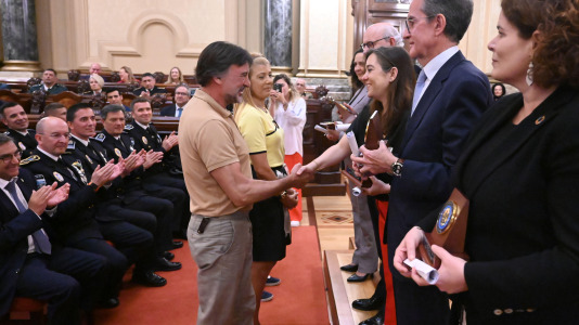 Un momento de la celebración en el Ayuntamiento del Día de la Policía Local (39)