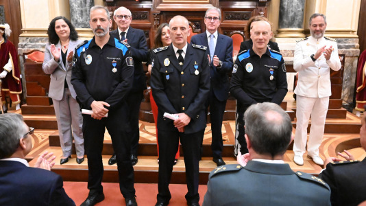 Un momento de la celebración en el Ayuntamiento del Día de la Policía Local (38)