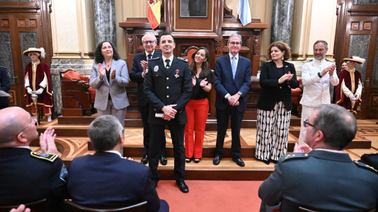 Un momento de la celebración en el Ayuntamiento del Día de la Policía Local (16)