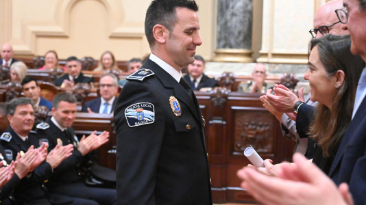 Un momento de la celebración en el Ayuntamiento del Día de la Policía Local (15)