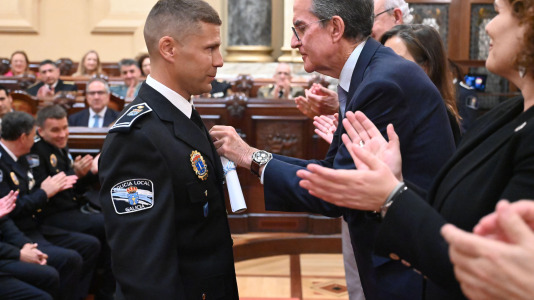 Un momento de la celebración en el Ayuntamiento del Día de la Policía Local (9)