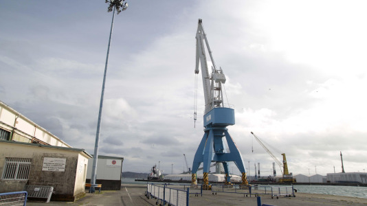 Grúa en Calvo Sotelo FOTO Quintana