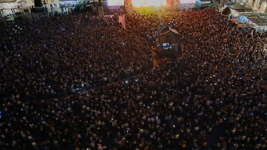 Así está la plaza de María Pita con Bonnie Tyler Foto Ayuntamiento de A Coruña
