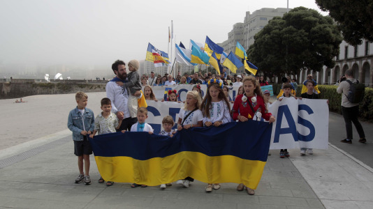 Marcha para celebrar el Día de Independencia de Ucrania. FOTOS Quintana (9)