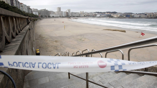 Cierre de playas en A Coruña por temporal. Fotos Quintana (7)