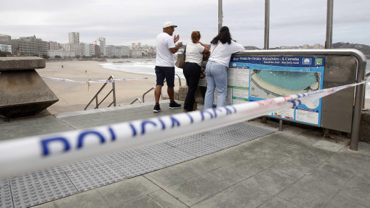 Cierre de playas en A Coruña por temporal. Fotos Quintana (5)