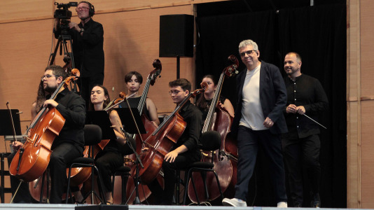 Pedro Guerra y la Orquesta Gaos. Foto Quintana (15)