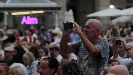 Pedro Guerra y la Orquesta Gaos. Foto Quintana (9)