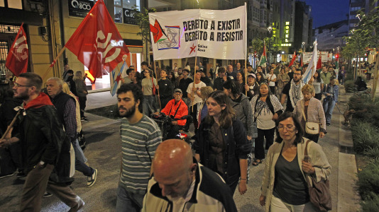 Concentración a favor de Palestina en A Coruña (1)