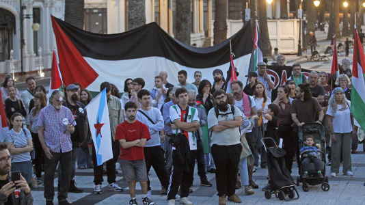 Concentración a favor de Palestina en A Coruña (5)
