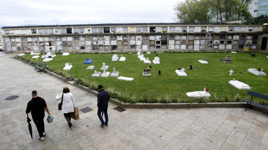 Zona en la que fueron enterradas en vertical las víctimas de la epidemia de cólera