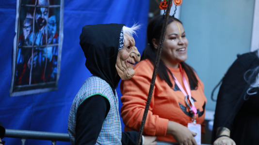 Gran día del terror con personajes horripilantes en A Barcala 