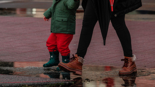 Hubo lluvias, pero también imágenes espectaculares del cielo y las calles de la ciudad