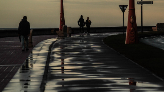 Hubo lluvias, pero también imágenes espectaculares del cielo y las calles de la ciudad