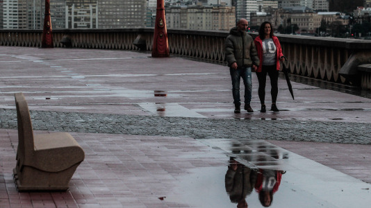 Hubo lluvias, pero también imágenes espectaculares del cielo y las calles de la ciudad