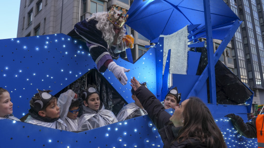 Los Reyes Magos a su paso por Vioño