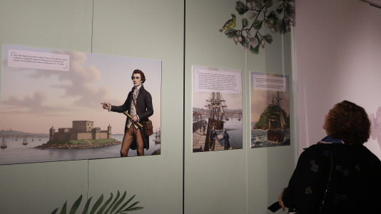 La muestra recrea el interior de la fragata 'Pizarro' y enseña las aventuras de ambos navegantes