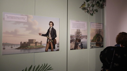 La muestra recrea el interior de la fragata 'Pizarro' y enseña las aventuras de ambos navegantes