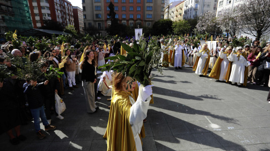 Procesión de la Borriquilla y la bendición de los ramos