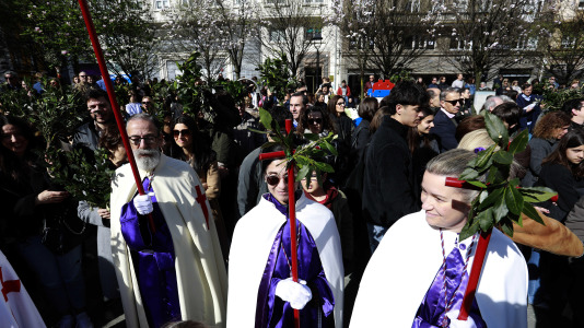 Procesión de la Borriquilla y la bendición de los ramos