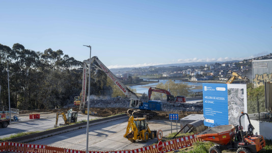 Demolición del viaducto del Chuac