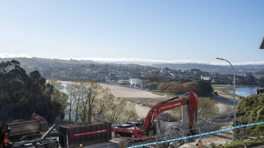 Demolición del viaducto del Chuac