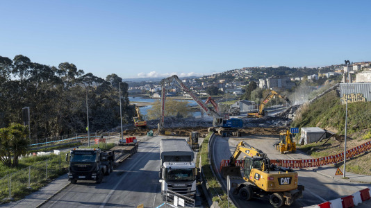 Demolición del viaducto del Chuac