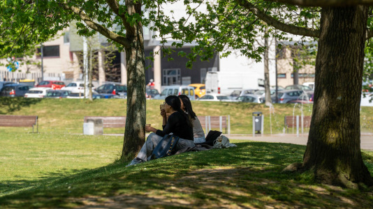 Los parques de A Coruña se llenaron de amantes del sol