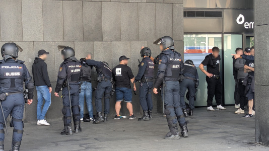 Incidentes con ultras del Leganés en A Coruña