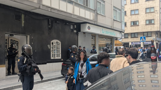 Incidentes con ultras del Leganés en A Coruña