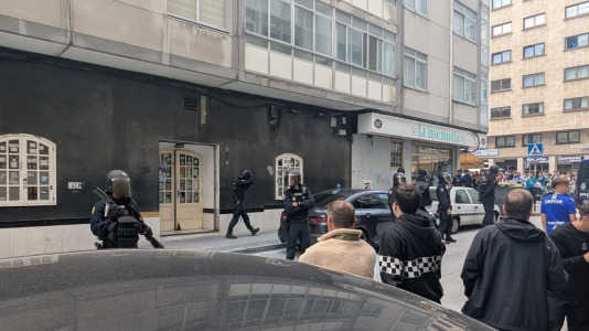 Incidentes con ultras del Leganés en A Coruña