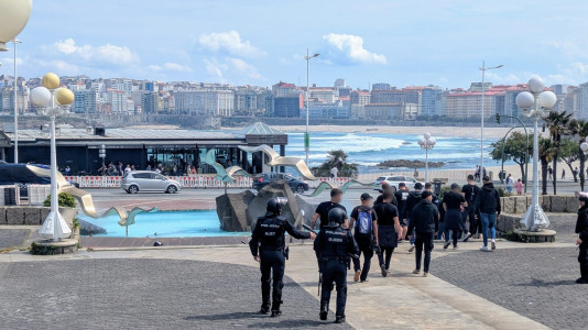 Incidentes con ultras del Leganés en A Coruña