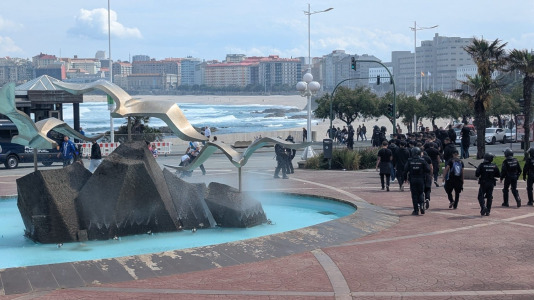 Incidentes con ultras del Leganés en A Coruña