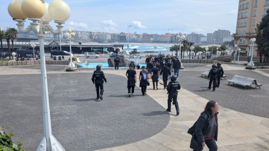 Incidentes con ultras del Leganés en A Coruña