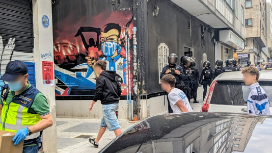 Incidentes con ultras del Leganés en A Coruña