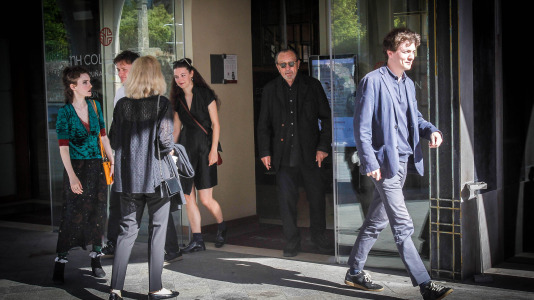 quintana. Paolo roversi y familia e invitados a la exposición de MOP en el hotel Finisterre