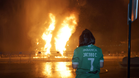 Arde la falla y fuegos artificiales