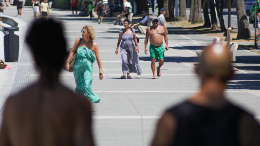 Los coruñeses sufrieron durante todo este fin de semana temperaturas superiores a los 30 grados
